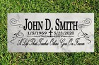 Loved One Memorial Stone - Personalized Marble Plaque For Garden Or Home