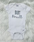 Custom White Onesie Personalized Baby Shower Gift You Pic Size   Text Color