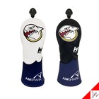 Aimshark Golf Club Iron Head Cover Mark Driver Fairway Wood Utility- Black white