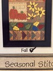 Pattern Wool Felt Pumpkins Sunflowers Leaves Fall Quilt Stitchery New Cotton Way