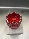 2005 Fenton Nthcs Ruby Surprise 6 Panel Glass Toothpick Holder