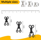 72 Pairs Hook And Eye Sewing Kit     Black And Silver Bra Hooks Replacement In Mul