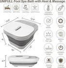 Collapsible Foot Spa Bath W  Heat   Massage Rollers Bubble Foot Pedicure Kit