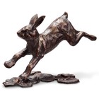 Spi Home 50874 Running Rabbit Garden Sculpture Statue Metal Bunny Bronze Finish