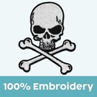 Skull And Crossbones Patches  3-pack  Skull Embroidered Iron On Patch Appliques