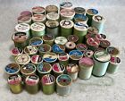 110  Mostly Vintage Spools Of Sewing Thread talon j p coats   Clark  some Wooden