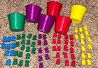 Vtg Sorting Counting Teddy Bears Puppy Dogs Cups Toy Learning Numbers Colors