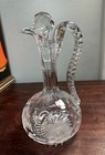 Antique American Brilliant Period Abp Cut Glass Daisy Cruet 9  Lapidary Stopper
