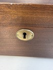Vintage 1991 The Bombay Company Wooden Jewelry Box Removable Tray Blue Velvet