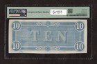 1864  10 T-68 Confederate States Of America - Pmg 64 Epq