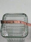 Anchor Hocking 1932 Vtg Glass Ribbed Square Refrigerator Dish Lid 4  Set Of 4