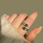 Vintage 14k Gold Plated And Silver Spoon Ring     Adjustable Ring With Carving Des