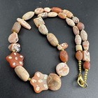 Vintage Himalayan Tibetan Carnelian Agate Beads Beautiful Necklace Rare
