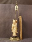 Vintage Shou Lao God Of Longevity Chinese Statue Carved Soapstone Figurine Lamp 