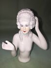 Porcelain Pin Cushion Half Doll 1920 s Style Mdme Pompadour  4-1 2 