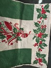 Vintage Christmas Cotton linen Kitchen Towel 28x14    Grannycore