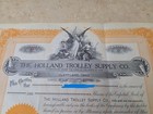 The Holland Trolley Supply Company  Stock Certificate  Cleveland Ohio