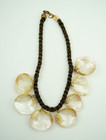 Rare Antique Victorian Hairwork Sentimental Love Token Necklace Gf Shell Hair