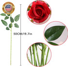 Artificial Red Flowers Silk Roses Fake Bridal Wedding Bouquet For Home Garden Pa