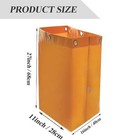 Yellow Janitorial Cart Bag - High Capacity Waterproof Thickened Housekeeping    