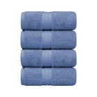 Hand Towels Pack Of 4 Extra Soft Decorative Large 16x28 Cotton Sky Blue
