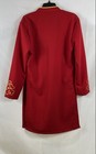 Chinese Mandarin Men s Red Dragon Embroidered Wedding Jacket Changshan Size 50