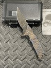 Phantom Steelworks Knives - Delirium - Titanium Scales W  A Damascus Blade 