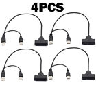 4x Usb 2 0 To 2 5in Hdd 7 15pin Sata Hard Drive Cable Adapter For Sata Ssd  Hdd