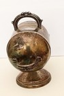 Antique Sugar Scuttle Ep On Copper With Spoon