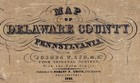 1848 Farm Line Map Of Delaware County Pennsylvania From Original Surveys