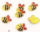 10 Colorful Resin Bee Flatback Charms For  Crafting  Brand New