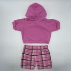 Build A Bear Rare Limited Too Guitar Hoodie Plaid Pants Teddy Girl Outfit Set