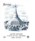 Vintage Fdc United Nations New York City Postmark Scott  385 Flag Of Burma