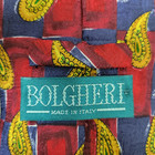 Bolgheri Red Blue All Over Paisley Mens Necktie Made In Italy 100  Silk