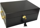 New 500 Wood Casino Poker Chips Case Black