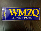 Vintage Bumper Sticker Decal 1985 Wmzq 1390 Am Radio Station Blue Sign Fm 98 7