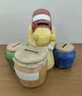 Classic Winnie The Pooh With 4 Honey Pots Coin Sorting Porcelain Piggy Bank