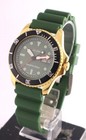 Alba Diver Automatic Men Rotating Bezel Green Dial D d Watch Green Rubber Band