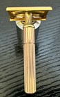 Vintage 1940   s Gillette Fat Handle Tech Safety Razor two Tone