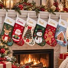 Custom Christmas Stocking  Personalized Stocking  Christmas Decor  Festive Mante