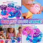 Mini Unicorn  Kit For Girls Crunchy Glimmer Butter And Galaxy Slime For Kids New