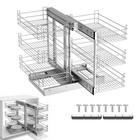 3 Tier 6shelf Kitchen Cabinet Organizer Slide Out Storage Space Saving Food Jars