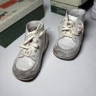 Vintage Stride Rite Shoe Co  Box Baby Shoes Lot Size 4   5 Ee Leather 1940   s