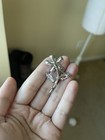 Vintage Sarah Coventry Silver Tone Ab Rhinestone Flower Brooch Pin Signed