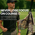 Fore Show Hunting Camo Magnetic Golf Towel With Clip    24 x16  Premium Microfiber