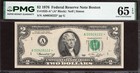 1976  2 Boston   Star       Frn  Pmg Gem Uncirculated 65 Epq Banknote 