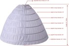 Full A-line 6 Hoop Petticoat For Women Underskirt Slip Crinoline For Bri