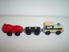 Kidkraft Wooden Train   Red Sports Car Lot Fits Brio Imaginarium Thomas Track