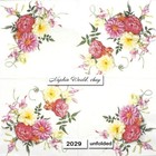  2029  Two Individual Paper Luncheon Decoupage Napkins - Floral Flowers Clusters