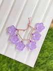 Natural Pink Amethyst Carved Flower Gemstone Beads For Jewelry Making 14mm 6 Pcs
